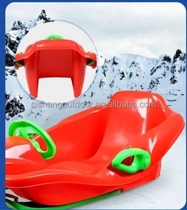 Luge en plastique durable pliante de chariot de bébé de HDPE de haute qualité avec le volant pour la luge extérieure - Product Image 2