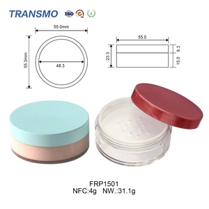 Envases Cosméticos Vacíos de Plástico 4g al por Mayor, Cajas Desechables para Polvo Compacto con Logotipo Personalizado, para Polvo Suelto - Product Image 2