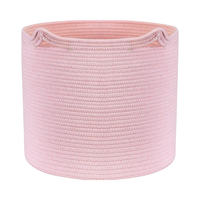 Grands bacs de rangement en coton Panier à linge pliable rectangulaire de style moderne avec de jolies oreilles de chat Panier tissé rose