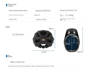 Casco de Verano Todoterreno para Hombre y Mujer, para Ciclismo de Montaña y Bicicleta, Moldeado Integrado, Integración para Carreteras Forestales - Product Image 6