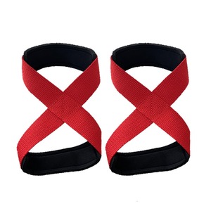 Sangles de levage antidérapantes rouges pour haltérophilie et fitness, support de poignée unisexe - Product Image 3