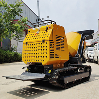 Mini-bétonnière sur chenilles multi-usages, commutateur pour le passage libre entre les travaux extérieurs, la décoration intérieure et les travaux municipaux