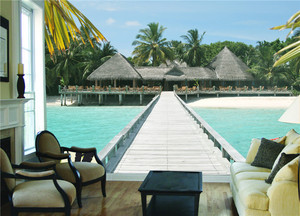 Papel Tapiz Moderno con Diseño Tropical de <span class=keywords><strong>Bungalows</strong></span> sobre el Agua, Decoración para el Hogar con Estilo Bora Bora, Resistente al Agua, Fácil Instalación, para Baño - Product Image 3