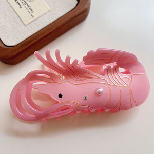Nuevo diseño de pinzas para el pelo en forma de langosta, 12cm, acetato personalizado, accesorios para el cabello de animales oceánicos para mujeres - Product Image 4