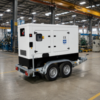 Générateur diesel monté sur remorque 30 kW 30 kVA 25 kW 24 kW triphasé mobile avec ATS démarrage à distance 50/60 Hz pour usage en construction, ferme et location
