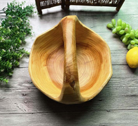 Panier en bois fait à la main panier de rangement en bois naturel pour fruits, pains, bonbons ou pot-pourri et accents décoratifs