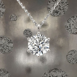 สร้อยคอเพชรแล็บโกรว์ 1 กะรัต ความใส VVS1 สี D ชุบโรเดียมสไตล์วินเทจ สำหรับทั้งชายและหญิง  ทอง 18K ชุบทอง/ทองแท้ ของขวัญสำหรับงานแต่งงาน/งานปาร์ตี้ - Product Image 3