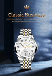 OLEVS 9970-<span class=keywords><strong>Montre</strong></span> à quartz <span class=keywords><strong>pour</strong></span> <span class=keywords><strong>homme</strong></span>, mode, simple, en acier inoxydable, étanche, chic - Product Image 5