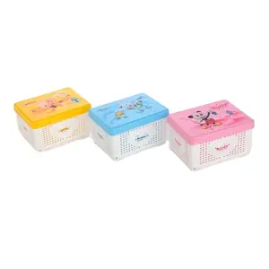 Boîte de rangement de médicaments en plastique pliable de Mini taille avec impression de dessin animé boîte a Pharmacie