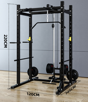 Máquina de Entrenamiento de Fuerza Multifuncional de Alta Calidad, Barra de Dominadas, Jaula de Potencia, Soporte para Sentadillas, Prensa de Piernas, Máquina Smith