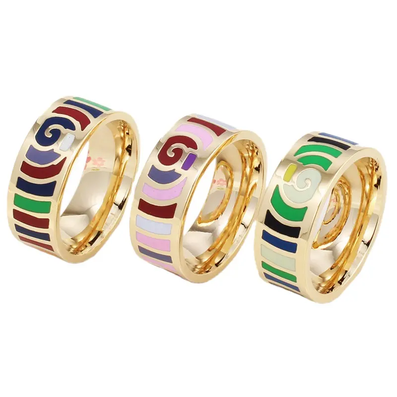 Mannen Sieraden 18K Vergulde Afrikaanse Tribal Tropische Hawaii Patroon Engagement En Wedding Paar Ring Set Voor Vrouwen