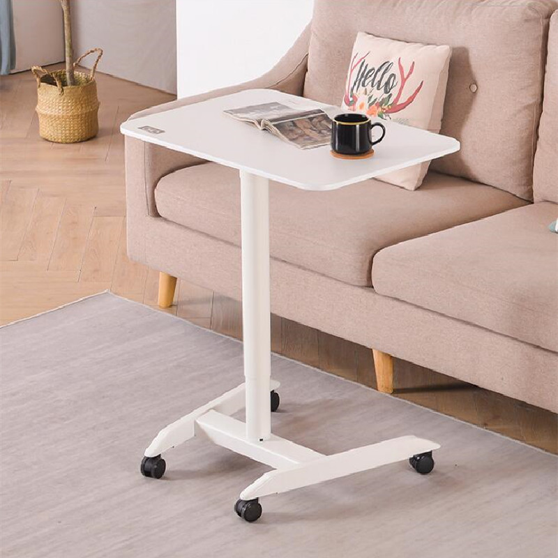 Pneumatic Desk Height Adjustable Laptop Table with Wheels Mobile Standing Desk