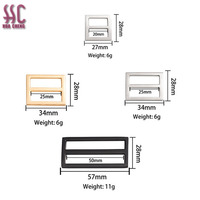 Sacs à boucle coulissante 20-38mm Accessoires de quincaillerie Carré Rectangle Tri-glide Ajuster Boucle à ardillon pour vêtement