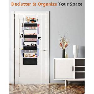Over the Door Organizer with 4 <b>Large</b> Capacity Pockets and 6 Mesh Pockets,Pantry Door Organizer, Over Door Baby Organizer - Product Image 3