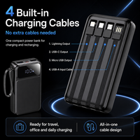 Stock US, livraison gratuite, batterie externe 30000mAh 50000mAh, écran LED, charge rapide 22.5W, batterie externe portable avec sangle de transport