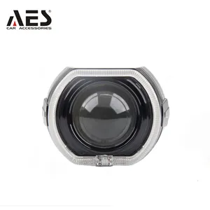 Cobertura LED AES 2.5" e 3" com olhos de anjo para BMW LED para lente do projetor do farol do carro