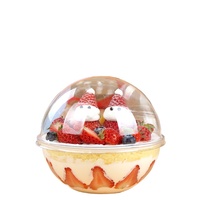 Boîte de rangement pour gâteaux, fruits, salades, bonbons, décorations de Noël en plastique transparent PET de haute qualité