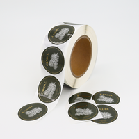 Autocollant adhésif imperméable personnalisé pour bouteilles de boissons, contenants cosmétiques, utilisation pour les bougies, finition de lamination brillante (matériau PVC)