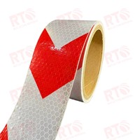 Fabricant de matériel PVC auto-adhésif Flèche de voiture réflecteur autocollant bande réfléchissante pour véhicule long