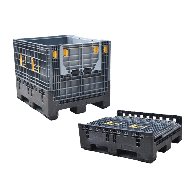 De plástico de logística plegable Bin de paletas de plástico cajas de