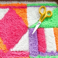 Ciseaux de façonnage à poignée courbée durable personnalisés en gros chauds ciseaux de couture de tapis manuels