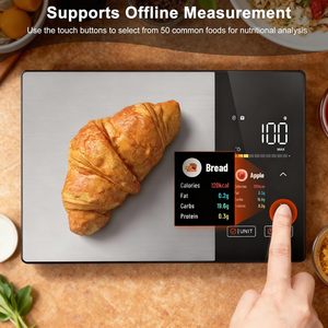 Balance alimentaire intelligente avec analyseur nutritionnel numérique Bluetooth, écran LED, balance de cuisine portable pour le suivi de la santé - Product Image 5