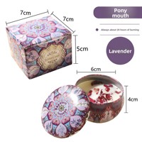 Bougie parfumée artisanale en cire de soja avec fleurs séchées pour mariages, Saint-Valentin, Noël, anniversaires