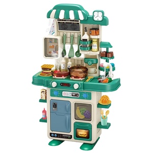 Jouets de <span class=keywords><strong>cuisine</strong></span> pour enfants d'âge préscolaire avec lumières réalistes, aliments de jeu, évier de simulation avec fonction de pulvérisation - Product Image 1