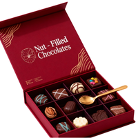 Vente en gros de barres chocolatées, bonbons à la menthe compostables en papier, boîte de conditionnement alimentaire rigide à compartiments pour cadeaux