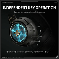Casque de jeu Onikuma GT802 Tri Mode, sans fil 2.4G, circum-auriculaire, RGB, faible latence pour PC Gamer