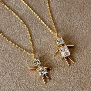 Collar Chapado en Oro de 18K para Niños y Niñas, Joyería de Moda Infantil al por Mayor - Product Image 1