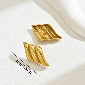 European American Style Chic Geometric Three-Layer <b>Silver</b> Plated Channel Set <b>Stud</b> Earrings Women Diamond-Embellished Alloy - Product Image 3