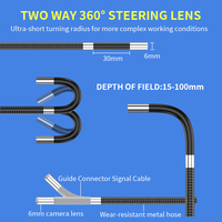 Endoscope d'inspection automobile 360 degrés, 4 directions articulées, 6 mm, IP67, avec écran de 5 pouces