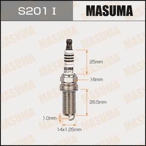 Masuma หัวเทียน S201I ทนทาน, K00565036 GSJ15W 1Grfe ที่เชื่อถือได้พอดีกับประสิทธิภาพของเครื่องยนต์ในระยะยาว - Product Image 3
