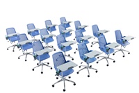 Chaise d'étude en plastique populaire, chaise de bureau individuelle pour étudiant, mobilier de bureau, fauteuil confortable