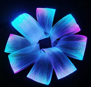 LED Fiber Optic Mesh Lights - Side Glow Optical Fiber Net for Christmas Trees Star Ceiling Lighting RGB Acrylic Fibre Optic Lamp