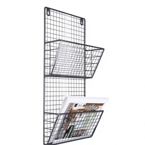 Porte-revues mural ou de porte en métal robuste, durable, moderne et écologique avec fentes pour une organisation facile – Idéal pour le bureau, la maison ou le travail - Product Image 1
