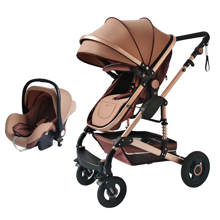 Wholesale Baby Stroller Accessories Rain Cover High Landscape Baby Stroller 3 in 1 For 0-3 Years