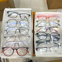 Déstockage Lunettes Optiques en Acétate TR90 Pas Chères Vente en Gros Couleurs Assorties Livraison Rapide Monture de Lunettes en Acétate à Bande en Acier Inoxydable Pas Cher