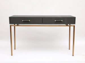 Nouvelle vente en gros de table <span class=keywords><strong>console</strong></span> de <span class=keywords><strong>bureau</strong></span> de style oriental <span class=keywords><strong>bureau</strong></span> de maquillage pour ordinateur avec 2 tiroirs et décorations de pieds en métal massif pour la maison - Product Image 6
