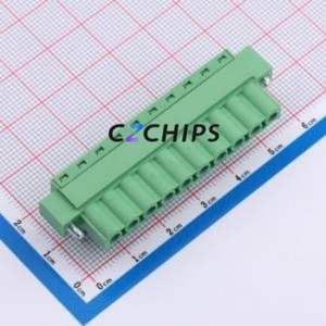 DB2EKM-5.0-10P-GN-S Plug-in Terminal Block P=5mm Connector Male Plug Screw Fixing 1x10P 5mm - Product Image 2