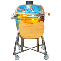SEB KAMADO GRILL CL-26 Zoll Bunte CHARCOAL Oem Design mit einstellbarer Höhe Beistell tisch