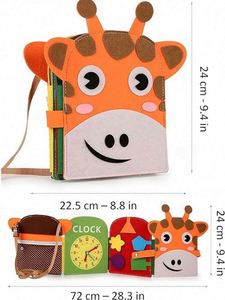 Nuevo Libro de Actividades Sensoriales de Jirafa al por Mayor para Bebés, Libro de Actividades para Niños Pequeños, Juguete Sensorial para Niños Pequeños, Mochila de Jirafa - Product Image 4