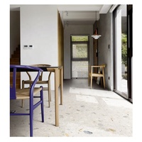 Carrelage intérieur en béton rustique 30x30, sol en porcelaine, céramique, Terrazzo blanc pour salle de bain
