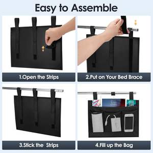 Collège dortoir organisateur de stockage <span class=keywords><strong>suspendu</strong></span> sac de rangement poche <span class=keywords><strong>chevet</strong></span> caddie pour lits d'hôpitaux superposés - Product Image 3