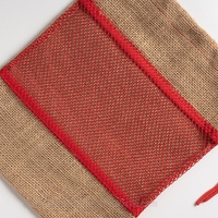 Sac de courses réutilisable en jute pour céréales, riz, pommes de terre, lentilles, soja, fruits, avec cordon de serrage, en toile de jute organique