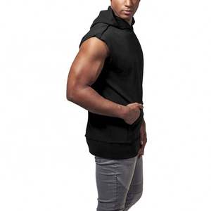 Custom <b>Sleeveless</b> Workout Gym <b>Hoodie</b> for <b>Men</b> Blank <b>Sleeveless</b> Hoodies - Product Image 3