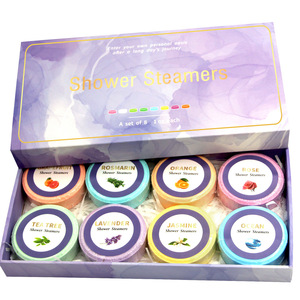 Lot de 8 bombes de douche parfumées uniques, ensemble de cadeaux pour soins personnels, vapeurs d'aromathérapie, pour salle de bain et spa - Product Image 5