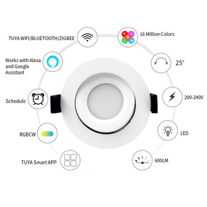 Xuống ánh sáng LED Úc AU cắm 220V COB thông minh <span class=keywords><strong>Downlight</strong></span> RGBW <span class=keywords><strong>ZigBee</strong></span> <span class=keywords><strong>RGB</strong></span> <span class=keywords><strong>Downlight</strong></span> tuya 3in 4in Kit 96 Mét <span class=keywords><strong>RGB</strong></span> LED <span class=keywords><strong>Downlight</strong></span> - Product Image 5