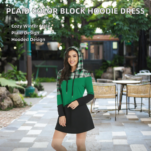 Customized Ladies Solid Fleece <b>Tunic</b> Hoodie Long Sleeve Eco-Friendly Front Autumn Winter Fashion Women <b>Dress</b> Tops Wholesale Bulk - Product Image 2
